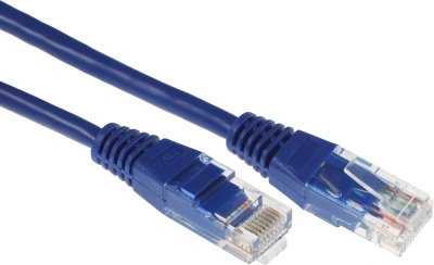 Патч-корд Lanmaster TWT-45-45-0.5-BL UTP RJ-45 вил.-вилка RJ-45 кат.5E 0.5м синий ПВХ (уп.:1шт)