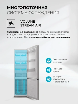 Холодильник Lex LKB400WHID 2-хкамерн. белый глянц. инвертер