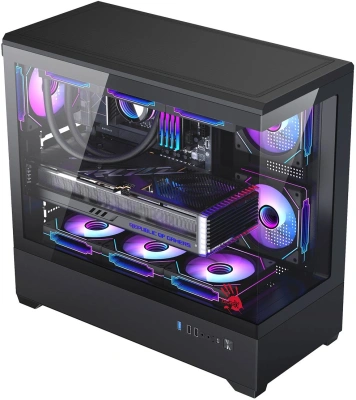 Корпус Bloody CC-128 черный без БП E-ATX 9x120mm 2xUSB2.0 1xUSB3.0 audio bott PSU
