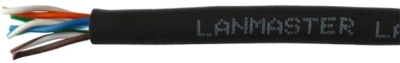 Кабель информационный Lanmaster LAN-5EUTP-HFLT-BK кат.5E UTP 4 пары 24AWG LSZH внутренний 305м черный