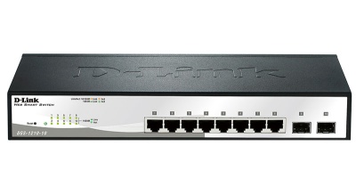 Коммутатор D-Link DGS-1210-10/F1A 8x1Гбит/с 2SFP управляемый