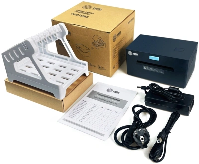 Термопринтер Cactus CS-TP-D420U+держатель (CS-TP-D420U) 203dpi 160мм/с/USB для печ.этик. черный