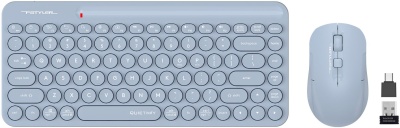 Клавиатура + мышь A4Tech Fstyler FG3200 Air клав:синий мышь:синий USB беспроводная slim Multimedia