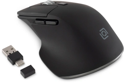 Мышь Оклик 503MW черный оптическая 2400dpi silent беспров. BT/Radio USB для ноутбука 6but (1885274)