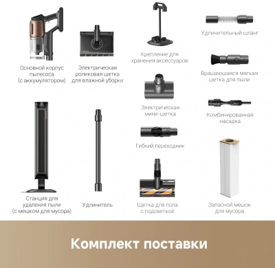 Пылесос моющий Dreame Z-Series Z20 AquaCycle Station 715Вт черный