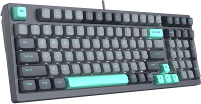 Клавиатура A4Tech FS300 механическая черный/серый USB for gamer LED (FS300 PANDA ROCK) кабель 1.8м