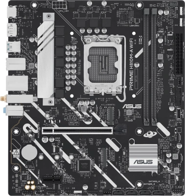 Материнская плата Asus PRIME H810M-A WIFI Soc-1851 Intel H810 2xDDR5 mATX AC`97 8ch(7.1) GbLAN RAID+HDMI+DP