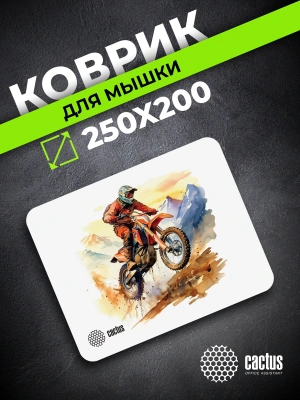 Коврик для мыши Cactus Motobike 250x200x3мм (CS-MP-D12S)
