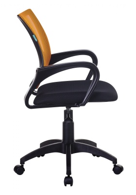 Кресло Бюрократ CH-695NLT оранжевый TW-38-3 сиденье черный TW-11 сетка/ткань крестов. пластик