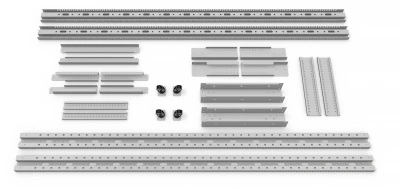 Стойка двухрамная Cabeus RA-37U 37U 515ммx960мм направл.под закл.гайки 500кг серый