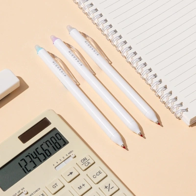 Ручка гелев. Deli EG160-BL белый d=0.5мм гол. черн. кругл. стираемая