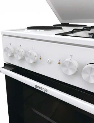 Плита Комбинированная Gorenje GK5A12WG белый (металлическая крышка) реш.сталь