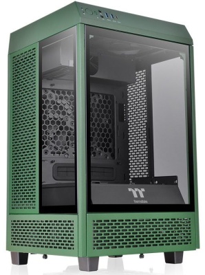 Корпус Thermaltake The Tower 100 Racing зеленый без БП miniITX 1x120mm 3x140mm 2xUSB3.0 audio bott PSU