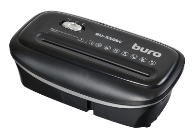 Шредер Buro Home BU-S506C черный (секр.P-4) фрагменты 5лист. 12лтр. пл.карты