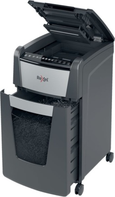 Шредер Rexel Optimum AutoFeed 300X черный с автоподачей (секр.P-4) фрагменты 300лист. 60лтр. скрепки скобы пл.карты
