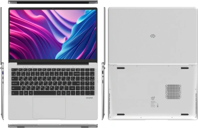 Ноутбук Digma EVE P5851 Pentium Silver N5030 8Gb SSD256Gb Intel UHD Graphics 605 15.6" IPS FHD (1920x1080) Windows 11 Pro silver WiFi BT Cam 5000mAh (DN15N5-8CXW05)