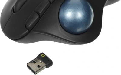 Трекбол Logitech M575S черный оптическая 2000dpi беспров. BT/Radio USB 4but (910-007035)