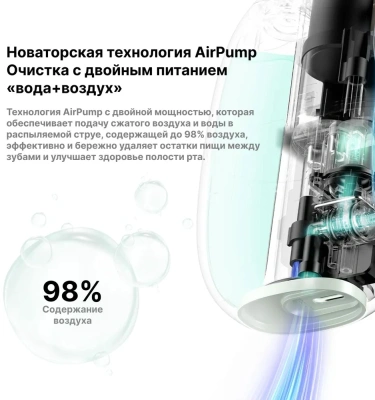Ирригатор Oclean AirPump A10 W7602 2насад. серый