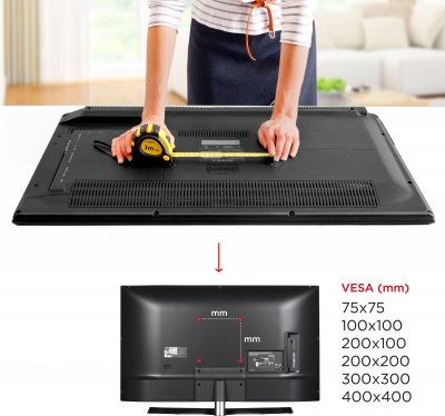 Кронштейн для телевизора Holder LCD-5566-B черный 32"-55" макс.45кг настенный поворотно-выдвижной и наклонный