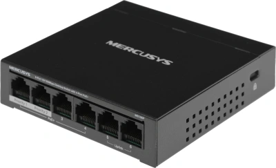 Коммутатор Mercusys MS106P (L2) 6x100Мбит/с 4PoE+ 67W неуправляемый