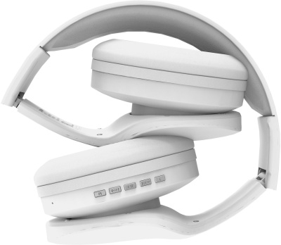 Гарнитура накладные Digma BT-17 белый беспроводные bluetooth оголовье (BT17W)