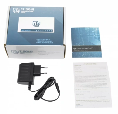 Коммутатор SNR SNR-S1100G-8T (L2) 8x1Гбит/с неуправляемый