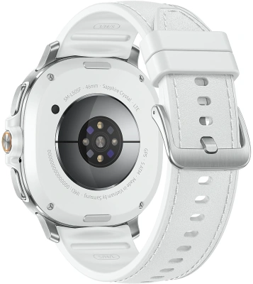 Смарт-часы Samsung Galaxy Watch 8 Classic LTE 46мм 1.34" Super AMOLED корп.серебристый рем.белый (SM-L505FZWACAU)