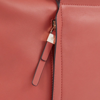 Деловая сумка женская Piquadro Circle BD3336W92/ARTM с отделением для ноутбука 14" коралловая/кофейная натур.кожа