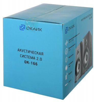 Колонки Оклик OK-166 BT 2.0 черный 40Вт BT