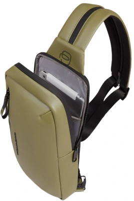 Рюкзак слинг Piquadro Corner 2.0 CA6466C2OW/VE3 хаки полиэстер