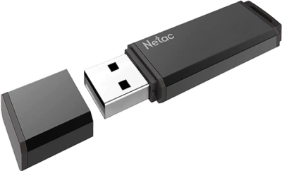 Флеш Диск Netac 128GB U351 NT03U351N-128G-32BK USB3.0 серый