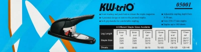 Степлер мощный Kw-Trio 5001 23/6 23/8 23/10 23/13 23/15 23/17 (140листов) черный металл/пластик