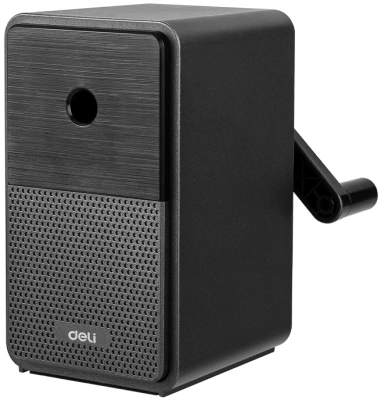 Точилка для карандашей механическая Deli 71160Black 1 отверстие пластик черный
