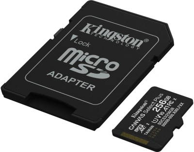 Флеш карта microSDXC 256GB Kingston SDCS3/256GB Canvas Select Plus V10 A1 + adapter