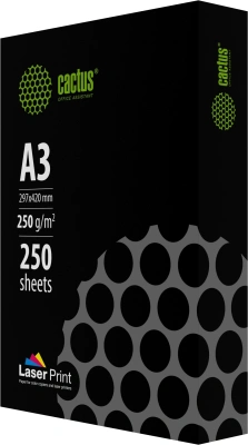 Бумага Cactus CS-LPA3250250 A3 марка A/250г/м2/250л./белый CIE170% для лазерной печати