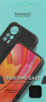 Чехол (клип-кейс) BoraSCO для Honor 200 Lite Silicone Case черный (73437)
