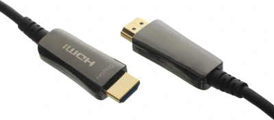 Кабель аудио-видео Digma HDMI 2.0 AOC HDMI (m)/HDMI (m) 30м. позолоч.конт. черный (BHP AOC 2.0-30)