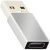 Адаптер Buro BU-USB3-Am-Cf ver3.0 USB A(m) USB Type-C (f) серебристый (пакет)