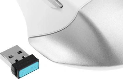 Мышь A4Tech Fstyler FB35 белый/серый оптическая 2000dpi беспров. BT/Radio USB для ноутбука 6but (FB35 ICY WHITE)