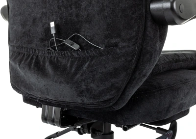 Кресло руководителя Бюрократ T-9950MSG-F Fabric черный Light-20 крестов. пластик подст.для ног