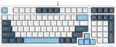 Клавиатура A4Tech FS300 механическая белый/синий USB for gamer LED (FS300 PANDA SNOWBOARDING) кабель 1.8м