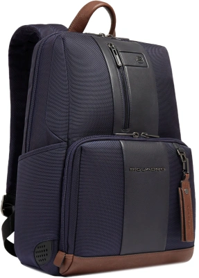 Рюкзак Piquadro Brief2 CA3214BR2/BLUCU темно-синий/коричневый нейлон/натур.кожа