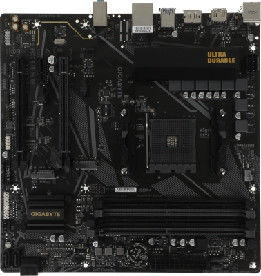Материнская плата Gigabyte B550M DS3H R2 Soc-AM4 AMD B550 4xDDR4 mATX AC`97 8ch(7.1) GbLAN RAID+HDMI+DP