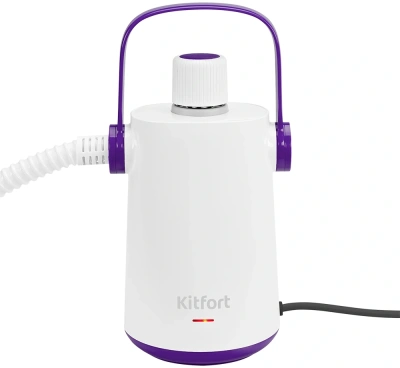 Пароочиститель ручной Kitfort КТ-9109-1 1000Вт белый/фиолетовый