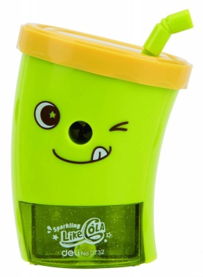 Точилка для карандашей механическая Deli E0732 1 отверстие пластик ассорти