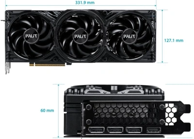 Видеокарта Palit PCI-E 5.0 PA-RTX5070Ti GAMINGPRO OC NVIDIA GeForce RTX 5070TI 16Gb 256bit GDDR7 2295/28000 HDMIx1 DPx3 HDCP Ret