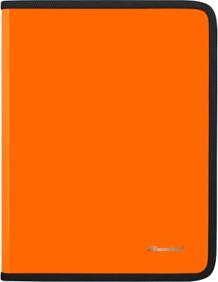 Папка для тетрадей Silwerhof 671952 Neon A5 210x260x25мм 1отд. оранжевый пластик на молнии