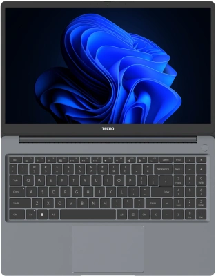 Ноутбук Tecno MegaBook K15SFA Ryzen 5 7535HS 8Gb SSD512Gb AMD Radeon 660M 15.6" IPS FHD (1920x1080) Windows 11 Home grey WiFi BT Cam 6060mAh (71005000517)