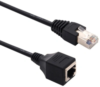 Патч-корд Buro BU-C5EXTND-1M-B UTP cat.5E solid 1м черный RJ-45 (m)-RJ-45 (f)