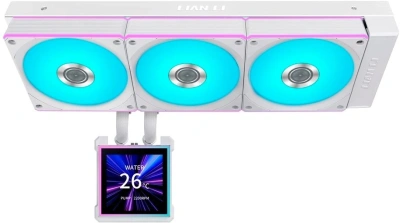Система водяного охлаждения Lian-Li HydroShift II LCD-S 360CL ARGB Soc-AM5/AM4/1700/1851 белый 4-pin 30dB Al LCD Ret (G89.GHS2LCDS36CW.R0)